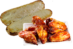 wings-garlic-bread